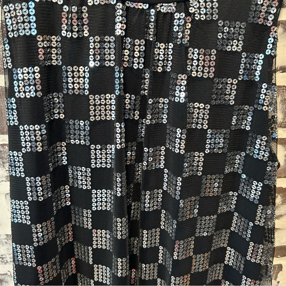 Scarlett Nite Black and Silver Sequin Sleeveless Dress Size 14 - Picture 5 of 5